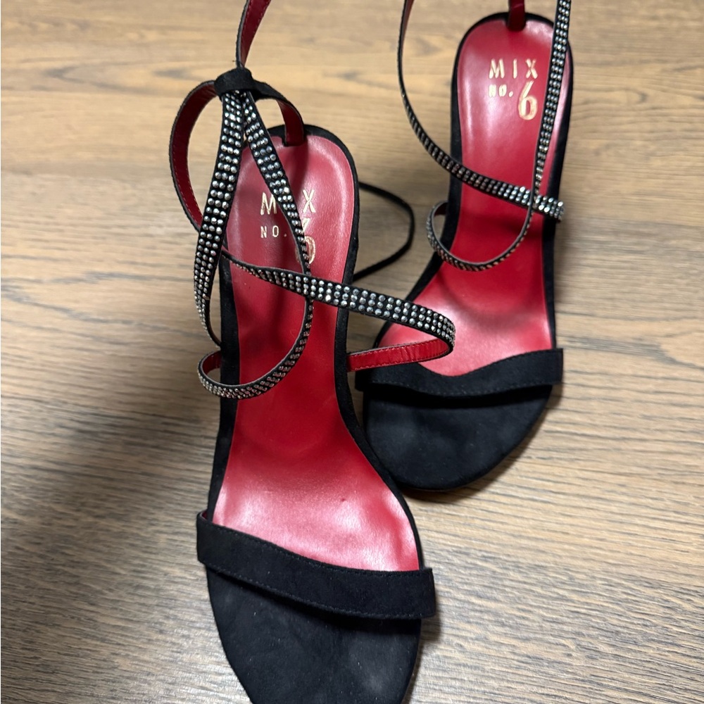 Mix No. 6 Black and Red Women's Sandals